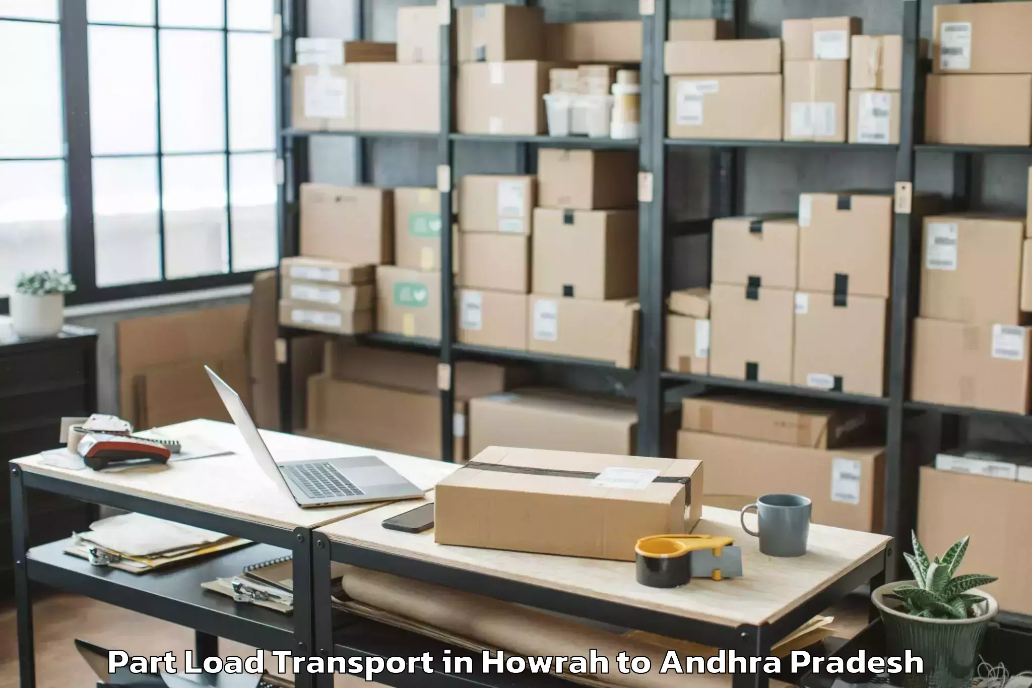 Professional Howrah to Gannavaram Part Load Transport